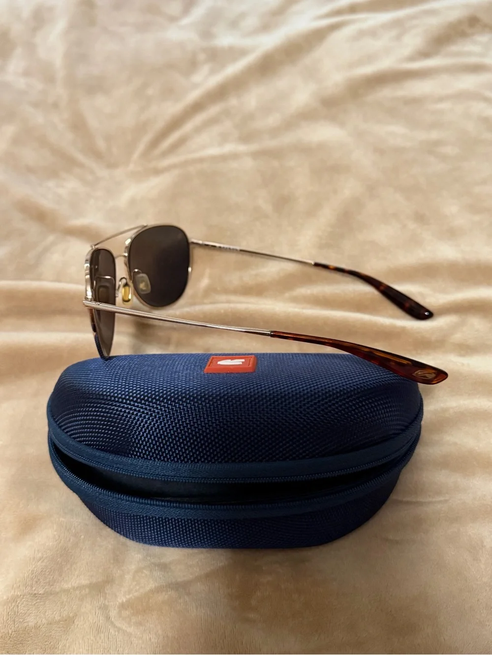 Kaenon Prescription Aviator Sunglasses with Navy Case - Rose Gold Frame